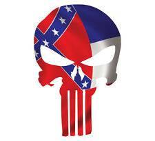 Punisher Skull Mississippi Flag Window Decal Sticker Graphic - Multiple Sizes - BuckUp Tactical