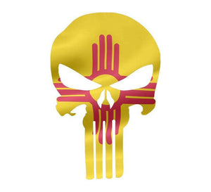 Punisher Skull New Mexico Flag Window Decal Sticker Graphic - Multiple Sizes - BuckUp Tactical