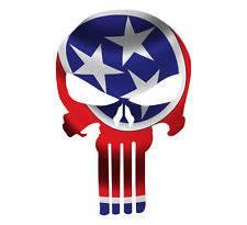 Punisher Skull Tennessee Flag Window Decal Sticker Graphic - Multiple Sizes - BuckUp Tactical