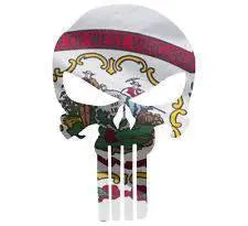 Punisher Skull West Virginia Flag Window Decal Sticker Graphic - Multiple Sizes.