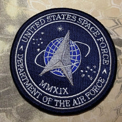 Space Force Logo Seal Funny Morale Velcro Hook Backing 3"