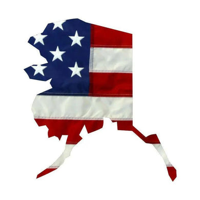 State of Alaska Realistic American Flag Decal - Various Sizes.