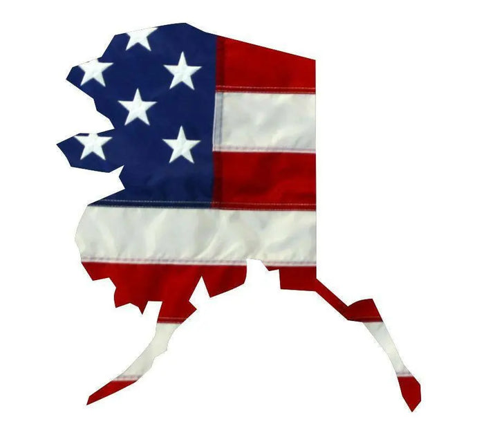 State of Alaska Realistic American Flag Decal - Various Sizes.