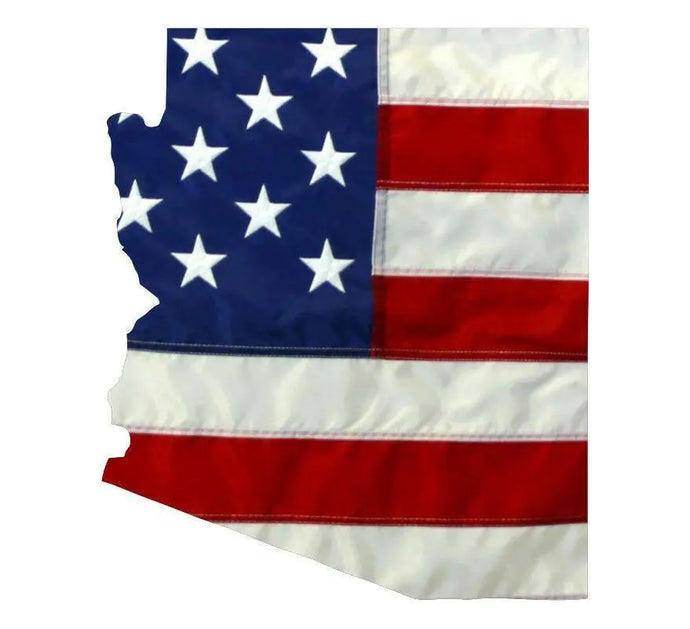 State of Arizona Realistic American Flag Window Decal - Various Sizes.