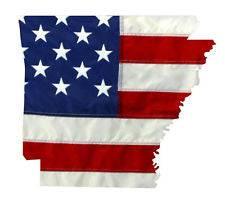 State of Arkansas Realistic American Flag Window Decal - Various Sizes - BuckUp Tactical