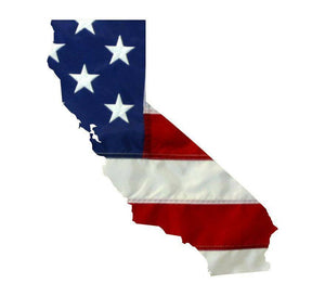 State of California Realistic American Flag Window Decal - Various Sizes - BuckUp Tactical