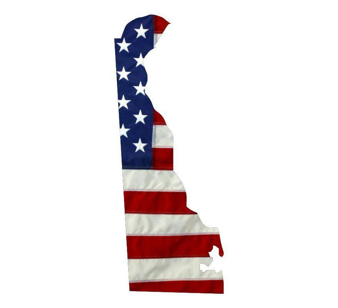 State of Delaware Realistic American Flag Window Decal - Various Sizes - BuckUp Tactical