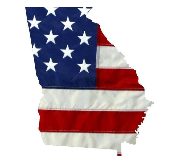 State of Georgia Realistic American Flag Window Decal - Various Sizes - BuckUp Tactical