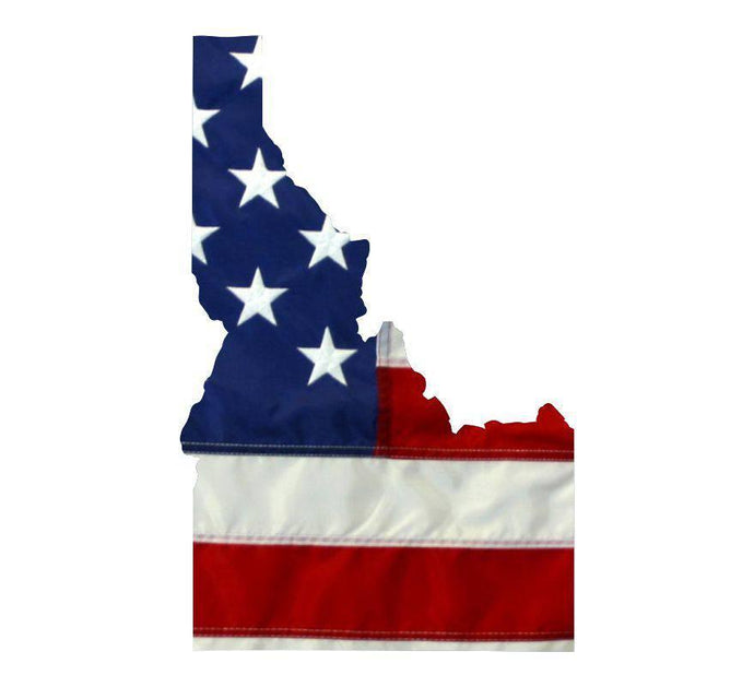 State of Idaho Realistic American Flag Window Decal - Various Sizes - BuckUp Tactical