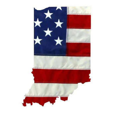 State of Indiana Realistic American Flag Window Decal - Various Sizes.