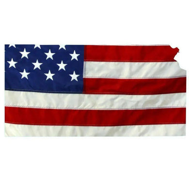 State of Kansas Realistic American Flag Window Decal - Various Sizes.