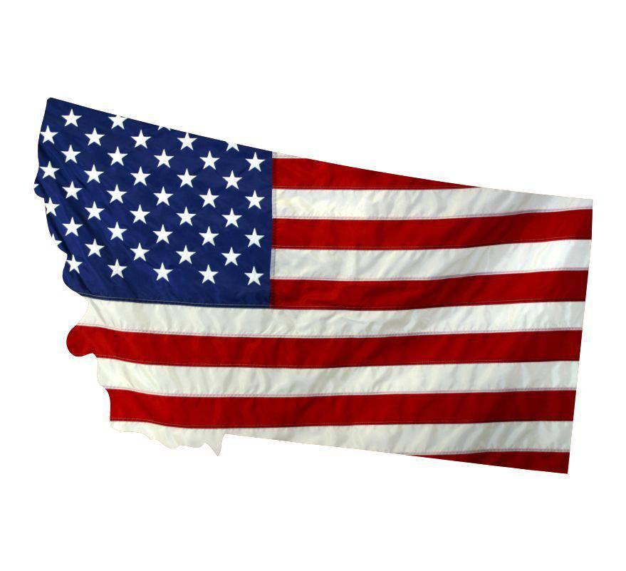 State of Montana Realistic American Flag Window Decal - Various Sizes - BuckUp Tactical