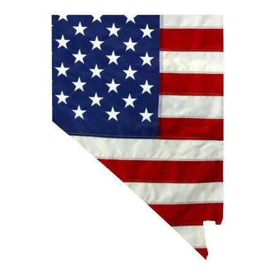 State of Nevada Realistic American Flag Window Decal - Various Sizes.