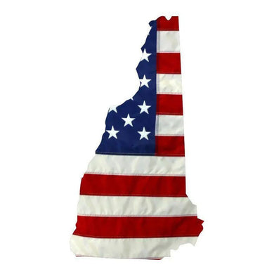 State of New Hampshire Realistic American Flag Window Decal - Various Sizes.