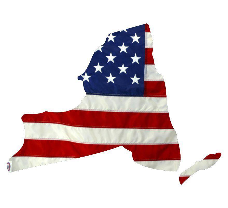 State of New York Realistic American Flag Window Decal - Various Sizes - BuckUp Tactical