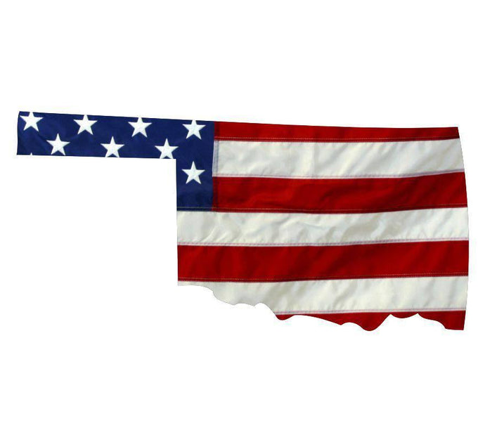 State of Oklahoma Realistic American Flag Window Decal - Various Sizes - BuckUp Tactical