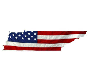 State of Tennessee Realistic American Flag Window Decal - Various Sizes - BuckUp Tactical
