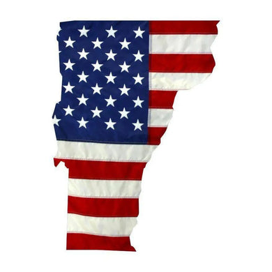 State of Vermont Realistic American Flag Decal - Various Sizes.