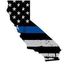Thin Blue line decal - State of California Grey Tattered Flag Decal - Various Sizes - BuckUp Tactical