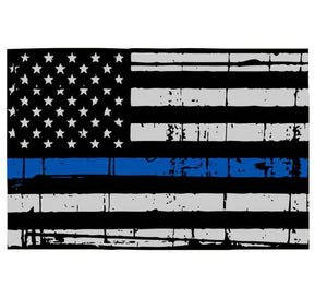 Thin Blue line decal - State of Colorado Thin Blue Line Grey tattered Flag Decal - Various Sizes - BuckUp Tactical