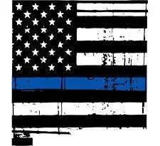 Thin Blue line decal - State of New Mexico Tattered Flag Decal - Various Sizes.