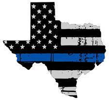 Thin Blue line decal - State of Texas Grey Tattered Flag Decal - Various Sizes - BuckUp Tactical