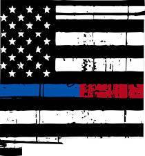 Thin Blue Red line decal - State of New Mexico tattered Flag Decal - Various Sizes - BuckUp Tactical