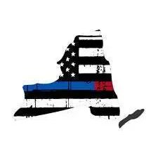 Thin Blue Red line decal - State of New York tattered Flag Decal - Various Sizes.