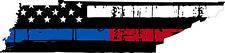 Thin Blue Red line decal - State of Tennessee tattered Flag Decal - Various Sizes - BuckUp Tactical