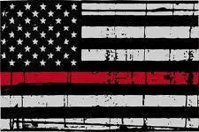 Thin Red line decal - State of Colorado Grey Tattered Flag - Various Sizes.