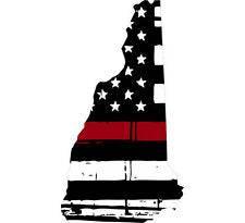 Thin Red line decal - State of New Hampshire Tattered Flag - Various Sizes - BuckUp Tactical