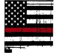 Thin Red line decal - State of New Mexico Tattered Flag - Various Sizes.