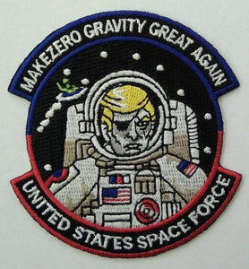 trump zero gravity space Force Funny Patches Morale Funny Patches 3x2" - BuckUp Tactical