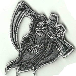 VELCRO® Brand Hook Backing Grim Reaper Rifle Funny Morale 3" Sized patch - BuckUp Tactical