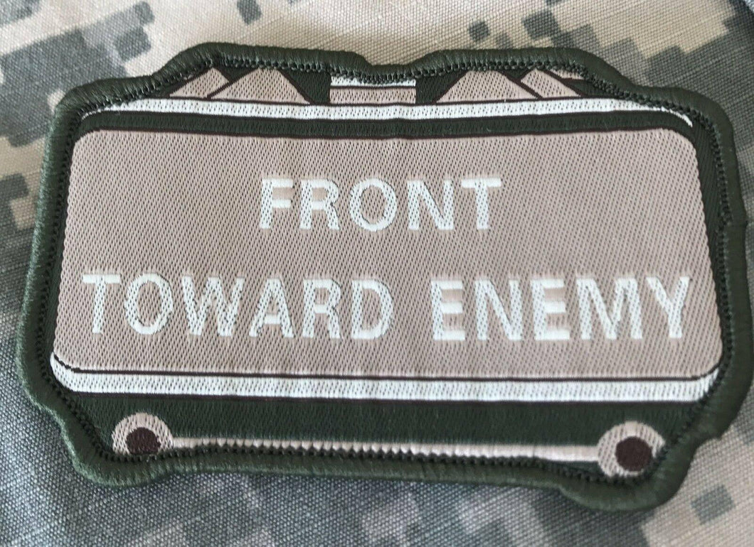 VELCRO® BRAND Hook Fastener Compatible Front Towards Enemy MLTN Tan Patches 3.5