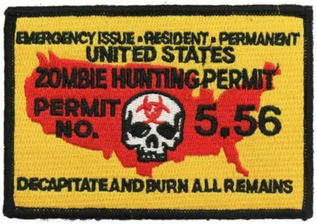 ZOMBIE HUNTING PERMIT PATCH 4.25